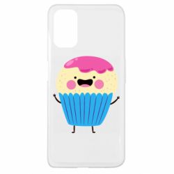 Чехол для Oppo A52/A72/A92 Funny cupcake with smile - PrintSalon