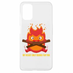 Чехол для Oppo A52/A72/A92 MY HEART ONLY  BURNS FOR YOU - PrintSalon