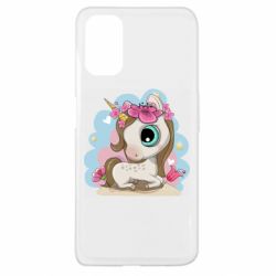 Чехол для Oppo A52/A72/A92 Unicorn with flowers - PrintSalon