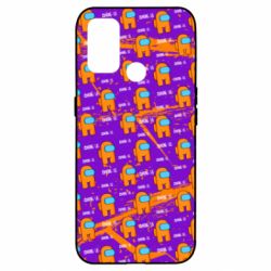 Чехол для Oppo A53/A32/A33 Among Us and grunge background-PrintSalon Чехол для Oppo A53/A32/A33 Among Us and grunge background