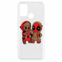 Чехол для Oppo A53/A32/A33 Baby Groot And Deadpool - PrintSalon