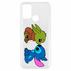 Чехол для Oppo A53/A32/A33 Baby Yoda And Stitch - PrintSalon