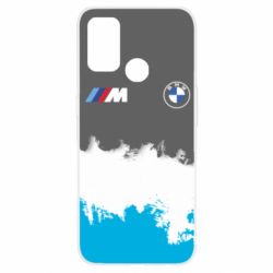 Чехол для Oppo A53/A32/A33 BMW logo and gray background - PrintSalon