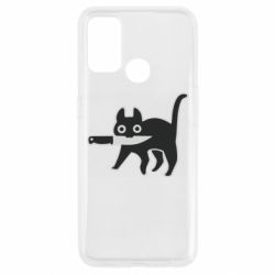 Чехол для Oppo A53/A32/A33 Cat with a knife - PrintSalon