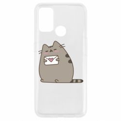 Чехол для Oppo A53/A32/A33 Cat with a letter - PrintSalon