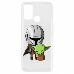 Чехол для Oppo A53/A32/A33 Din Djarin And The Child - PrintSalon