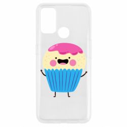 Чехол для Oppo A53/A32/A33 Funny cupcake with smile - PrintSalon