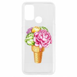 Чехол для Oppo A53/A32/A33 Ice cream flowers - PrintSalon