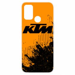 Чехол для Oppo A53/A32/A33 KTM and grunge background-PrintSalon Чехол для Oppo A53/A32/A33 KTM and grunge background