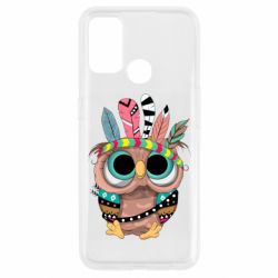 Чехол для Oppo A53/A32/A33 Little owl with feathers - PrintSalon