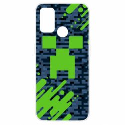 Чехол для Oppo A53/A32/A33 Minecraft Creeper - PrintSalon