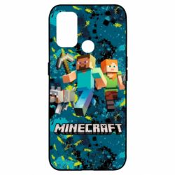 Чохол для Oppo A53 / A32 / A33Minecraft Steve Alex And Dog - PrintSalon