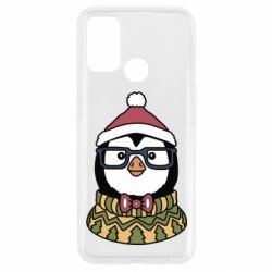 Чехол для Oppo A53/A32/A33 New Year's Penguin - PrintSalon