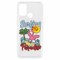 Чехол для Oppo A53/A32/A33 Surfing Paradise Flamingo - PrintSalon