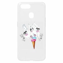Чехол для Oppo A5s/A12 Ahegao girl eating ice cream - PrintSalon