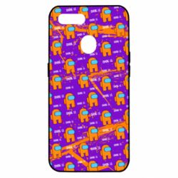 Чехол для Oppo A5s/A12 Among Us and grunge background - PrintSalon