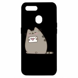 Чехол для Oppo A5s/A12 Cat with a letter - PrintSalon