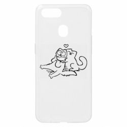 Чехол для Oppo A5s/A12 Кот Саймона Любовь - PrintSalon
