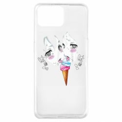 Чехол для Oppo A73 Ahegao girl eating ice cream - PrintSalon