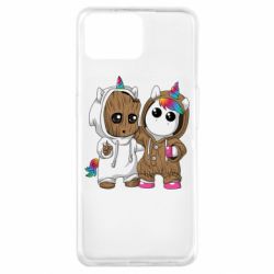 Чехол для Oppo A73 Baby Groot And Unicorn - PrintSalon