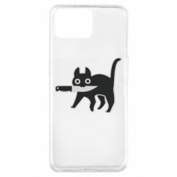 Чехол для Oppo A73 Cat with a knife - PrintSalon