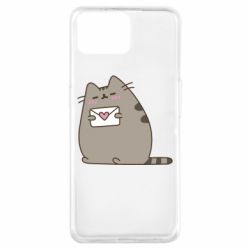 Чехол для Oppo A73 Cat with a letter - PrintSalon