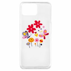 Чехол для Oppo A73 Flowers and Butterflies - PrintSalon