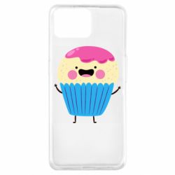 Чехол для Oppo A73 Funny cupcake with smile - PrintSalon