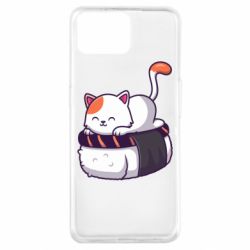 Чехол для Oppo A73 Котик. Суши-кровать - PrintSalon