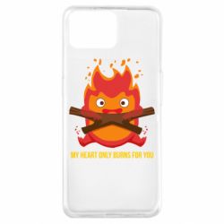 Чехол для Oppo A73 MY HEART ONLY  BURNS FOR YOU - PrintSalon