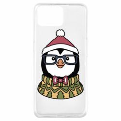 Чехол для Oppo A73 New Year's Penguin - PrintSalon