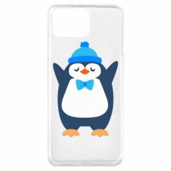 Чехол для Oppo A73 Penguin in a hat - PrintSalon