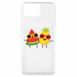 Чехол для Oppo A73 Pineapple with watermelon - PrintSalon