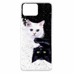 Чехол для Oppo A73 Yin and Yang cats - PrintSalon
