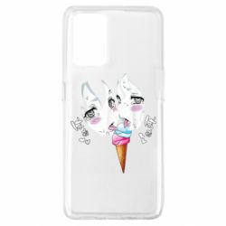 Чехол для Oppo A74 4G Ahegao girl eating ice cream - PrintSalon