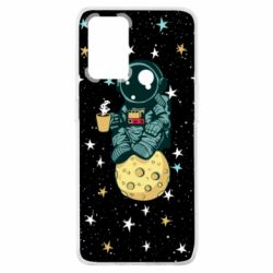 Чохол для Oppo A74 4G Astronaut and coffee - PrintSalon