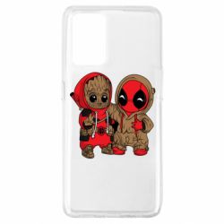 Чехол для Oppo A74 4G Baby Groot And Deadpool - PrintSalon