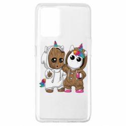 Чехол для Oppo A74 4G Baby Groot And Unicorn - PrintSalon