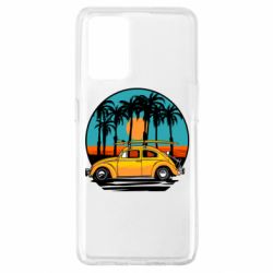 Чехол для Oppo A74 4G Car and sunset - PrintSalon