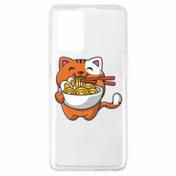 Чехол для Oppo A74 4G Cat and Ramen - PrintSalon