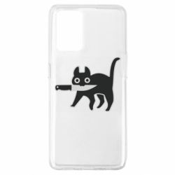 Чехол для Oppo A74 4G Cat with a knife - PrintSalon