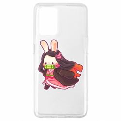 Чехол для Oppo A74 4G Chibi Bunny Kamado Nezuko - PrintSalon
