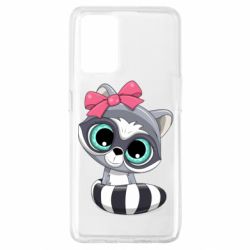 Чехол для Oppo A74 4G Cute raccoon - PrintSalon