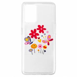 Чехол для Oppo A74 4G Flowers and Butterflies - PrintSalon