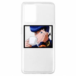 Чехол для Oppo A74 4G Higashikata Josuke drinking tea - PrintSalon