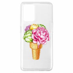 Чехол для Oppo A74 4G Ice cream flowers - PrintSalon