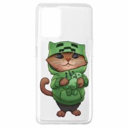 Чехол для Oppo A74 4G Кот Майнкрафт - PrintSalon