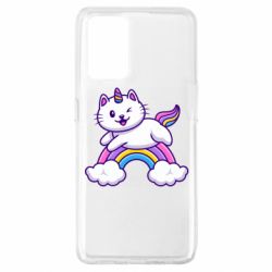 Чехол для Oppo A74 4G Котик-единорог - PrintSalon