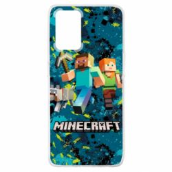 Чохол для Oppo A74 4G Minecraft Steve Alex And Dog - PrintSalon