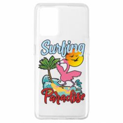 Чехол для Oppo A74 4G Surfing Paradise Flamingo - PrintSalon